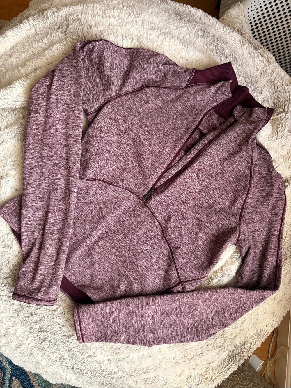 Lululemon Heathered Plum Quarter Zip Pullover